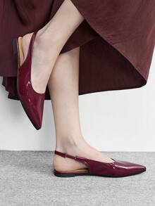 CUCCOO BIZCHIC 女士平底鞋 - 酒紅色 - 查看 3