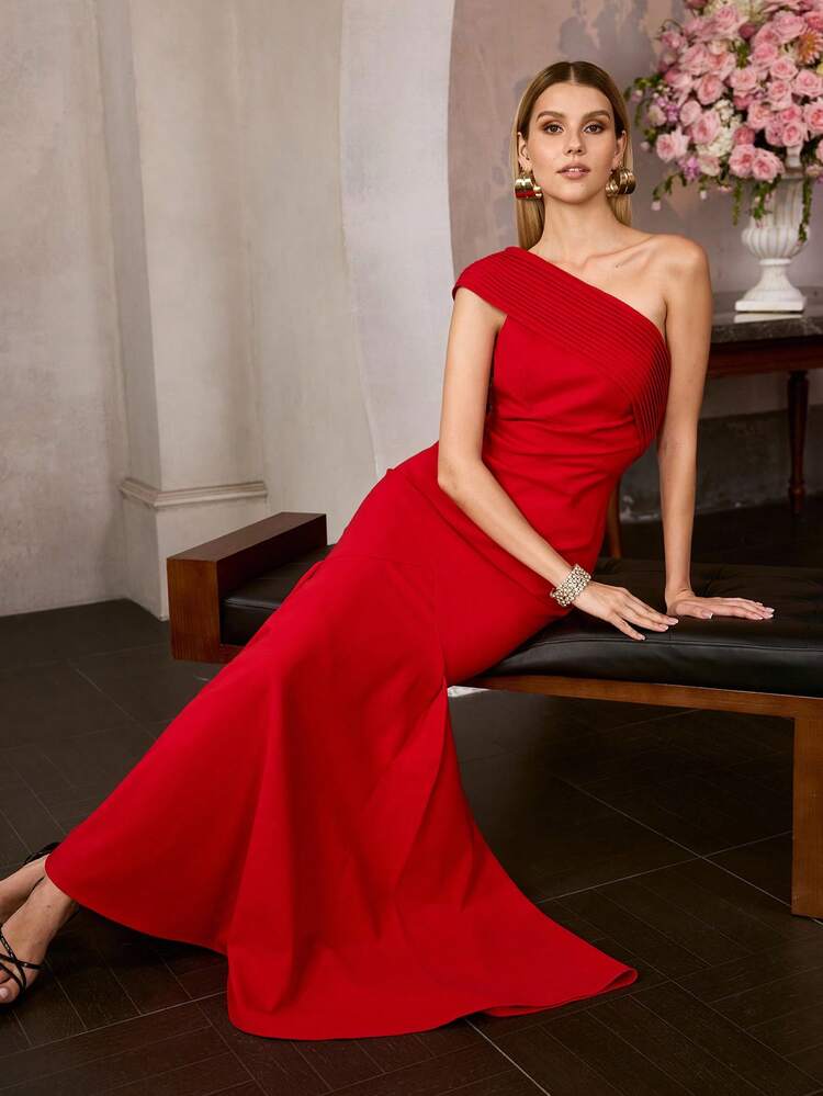 MOTF Soiréza WOMEN'S ELEGANT MERMAID STYLE LONG FORMAL COCKTAIL DRESS
