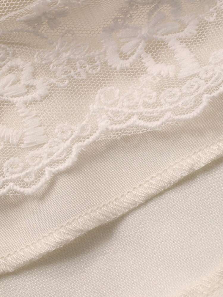 Women's Elegant Colorblock Lace Patchwork Ruffle Hem Short Dress, Spring/Summer Wedding Guest Dress Sundress