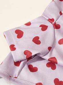 PETSIN Quần áo cho chó cưng mùa thu đông ấm áp bốn chân, họa tiết trái tim hoạt hình, phù hợp cho Teddy, Bichon, Schnauzer, dành cho cả chó đực và chó cái, đồ ngủ mềm mại thoải mái cho chó nhỏ trang phục thời tiết lạnh - Màu tím - Xem 6