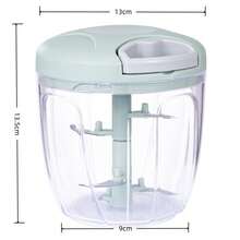 Large-Capacity Kitchen Pull Cord Vegetable Chopper, Convenient Garlic Grinder, Chili And Fruit Puree Maker For Mashing Garlic - Multicolor - View 2