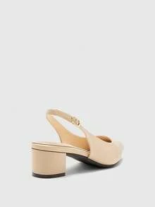 CUCCOO BIZCHIC Elegantes tacones altos puntiagudos, sandalias de tira versátiles y de moda simple para mujer, ideales para ir al trabajo o el Día de San Valentín - Albaricoque - Ver 9