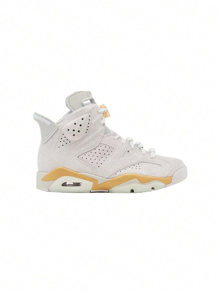 Nike Air Jordan 6 Retro "Pearl" - Pure Platinum/Glacier Blue/Metallic Gold - View 1