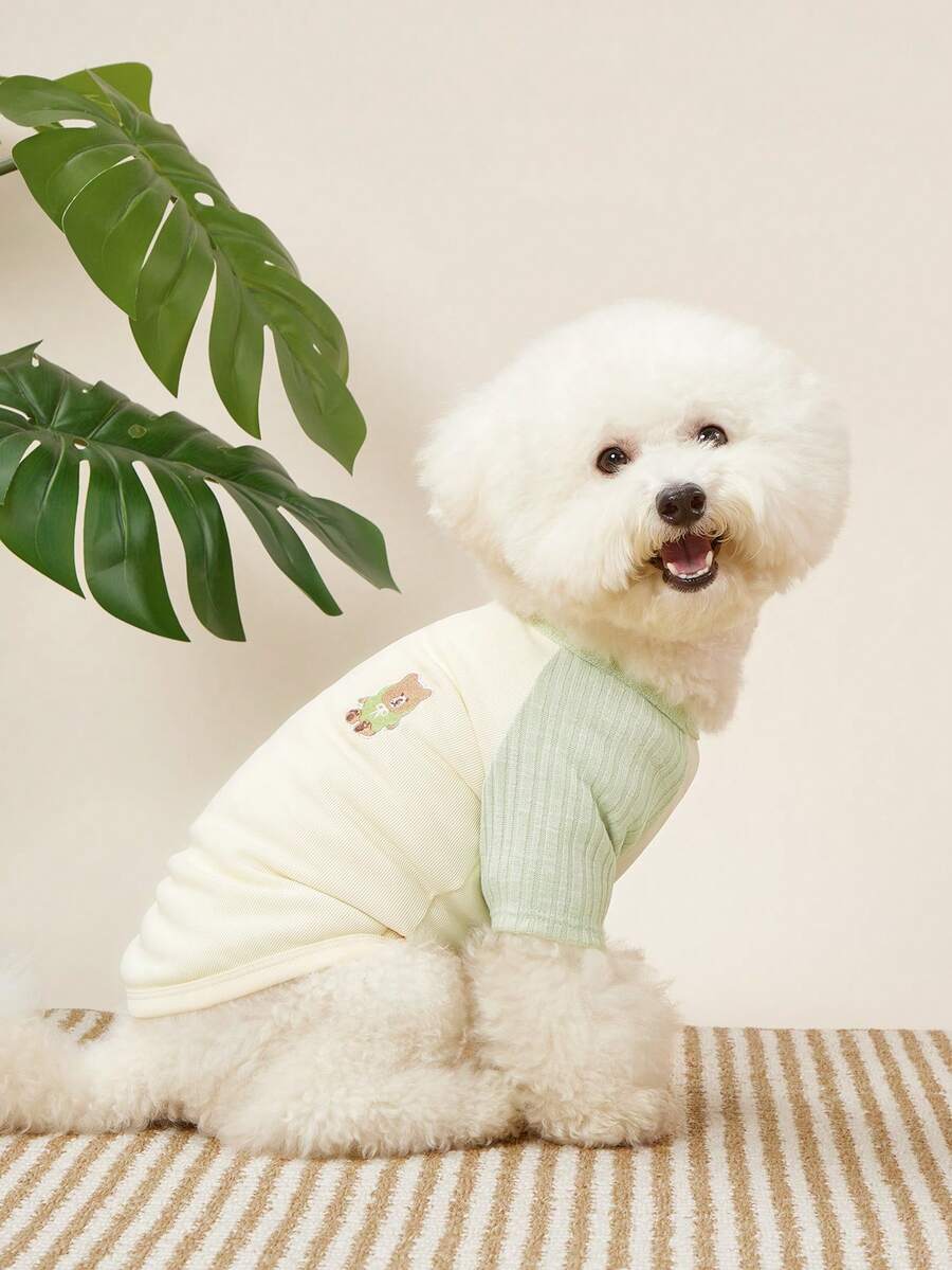 PETSIN Camisetas interiores para mascotas - Nueva colección de otoño de ropa para perros para Pomerania, Bichón Frisé, Yorkies, Poodles y otras razas pequeñas - Verde - Ver 1