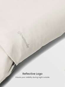 GLOWMODE Frost & Found Two-Tone Insulating Fleece Panel Reflective Logo Puffer Scarf Autumn Winter Outdoors Daily Casual Wear - Apricot - View 4