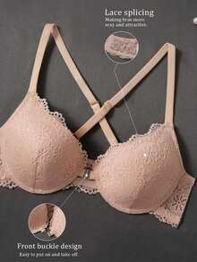 DesireSculpt 6件套性感蕾丝拼接女士内衣套装 - 彩色 - 查看 3