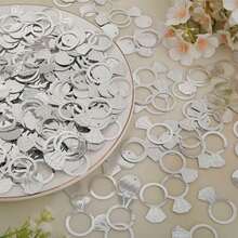 Silver Diamond Ring, Paper Scraps, Bachelor Party, Wedding Decoration, Desktop Scattering, Scene Decoration, 1 Set, 5g - Silver - View 2