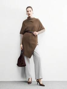 CUCCOO BIZCHIC 女士尖头搭扣设计时尚高跟鞋，适合日常穿着 - 棕色 - 查看 2