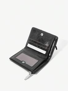 Viva Strut 小巧拉链钱包，时尚百搭的日常携带零钱包 - 黑色 - 查看 6