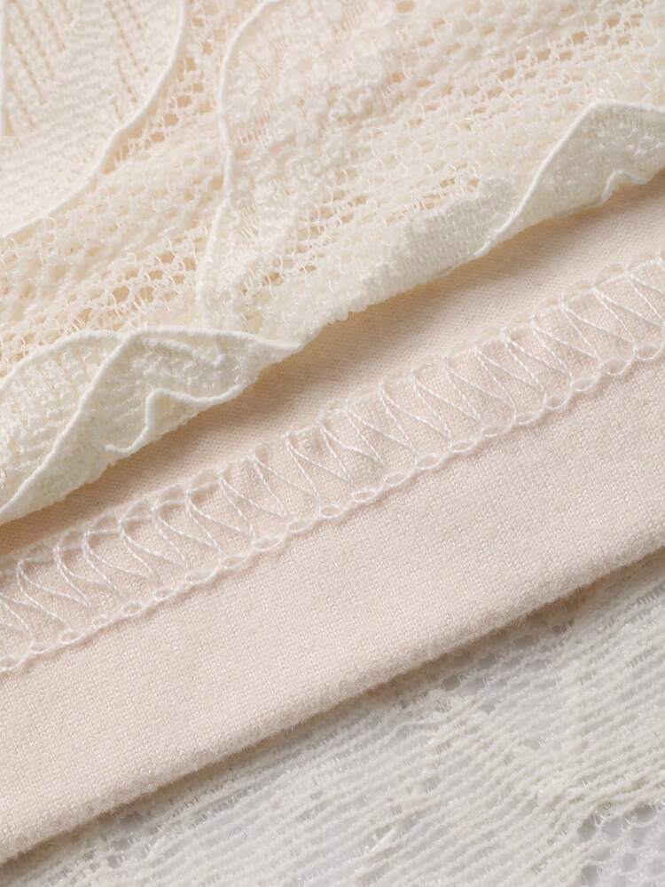 Women's Elegant Contrast Color Lace V-Neck Long Dress, Spring/Summer Wedding Guest Dress Sundress