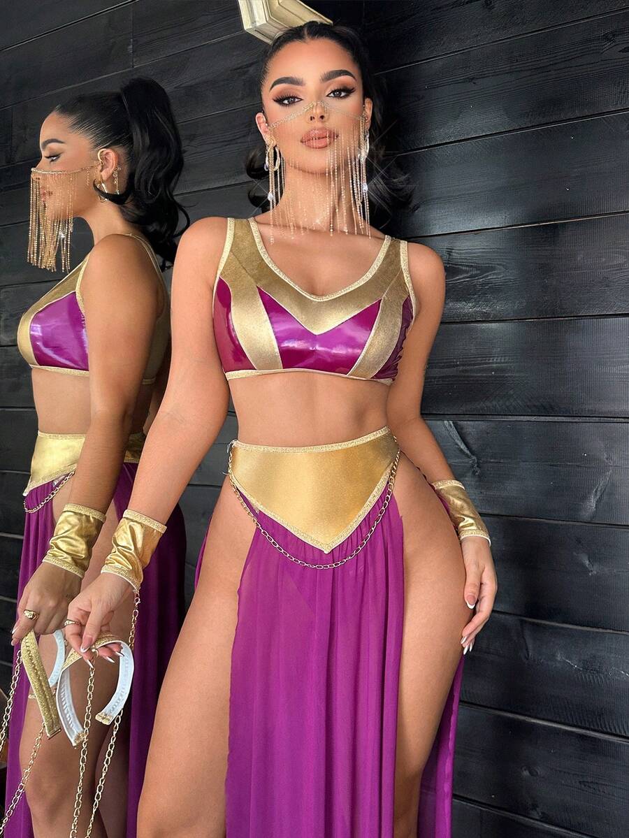 Fantasy Costume Fantasy Costume 性感时尚修身中长连衣裙套装 - 彩色 - 查看 1