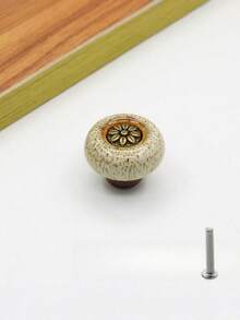 亮丽豹纹陶瓷圆形橱柜拉手 - 单孔拉手，易于安装，适用于衣柜、抽屉、酒柜 - 时尚梳妆台把手（多种颜色可选） - 彩色 - 查看 7