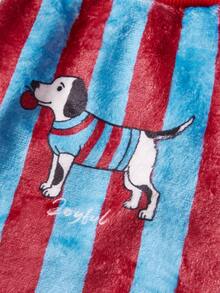 PETSIN 1 Moletom com Capuz de Flanela Estampado com Cachorro e Letras, Grosso e Quente para Animais de Estimação no Outono e Inverno, Azul e Vermelho