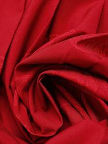 Sweetra 浪漫中国风印花褶皱长款宽松复古喇叭裙