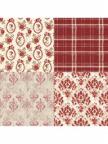 24张DIY相册、剪贴簿、日记材料纸、卡片制作背景纸，6英寸单面图案纸 - 彩色 - 查看 5