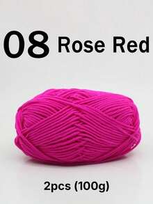 1/2股 5股混色乳白色腈纶纱线，50克/股，柔软中等粗细的针织纱线，适用于手工编织、钩编、DIY工艺品包袋、围巾，100%腈纶牛奶棉纱线 - 彩色 - 查看 19