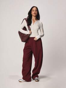 MISSGUIDED Long Sleeve Button Front Henley Bodysuit With Ribbed Knit Fabric And Classic Crew Neckline For Casual Everyday Wear