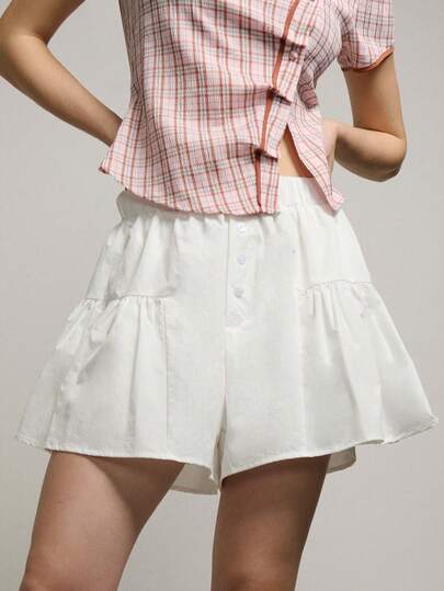 Nöista Oose-Fitting Shorts, A Casual And Sweet Style, For Festive Resort And Spring, Spring Summer Looks.