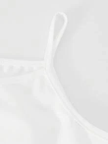 Sparklyn Bộ 3 món cho bé gái tuổi teen, gồm: Áo khoác ngắn có mũ kéo khóa viền gân, áo hai dây trắng và quần ống rộng, trang phục mùa thu. - Màu tím hoa cà - Xem 4