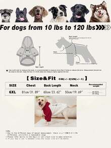 Pet Clothing, Dog Clothing, Large Dog Clothing, Dog Contrasting Clothing, Dog Thick Hoodie, Cat Clothing Suitable For Dogs Weighing 10 Pounds To 100 Pounds - Red - View 9