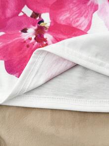 少女碎花吊带背心，百搭白色吊带衫，适合度假、休闲、约会、海滩、春夏、叠穿 - 白色 - 查看 5