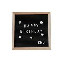 1pc Felted Wooden Letter Board Combines The Textures Of A Natural Wood Frame With A Soft Felt Base, Making It Not Only A Practical Memo Board But Also A HighlightWorthy Home Decor. Suitable For Various Settings Such As Children'S Rooms, Studies, And Living Rooms, It Easily Complements American, Vintage, And Minimalist Home Styles. - Black - View 5
