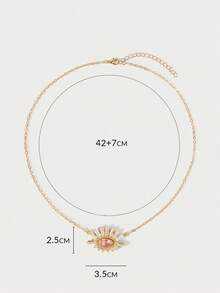 Glisma Dây chuyền nữ, thời trang và đa năng cho đeo hàng ngày, phong cách cổ điển, trang phục sang trọng, chất liệu kim loại/có họa tiết, cổ điển, thanh lịch, dành cho mẹ/phụ nữ/bé gái/người mẹ, đá quý, hình trái tim, ngày lễ tình nhân, vàng, lễ Phục sinh, du lịch/bãi biển/kỳ nghỉ, phong cách Boho, Grunge. - Hồng - Xem 7