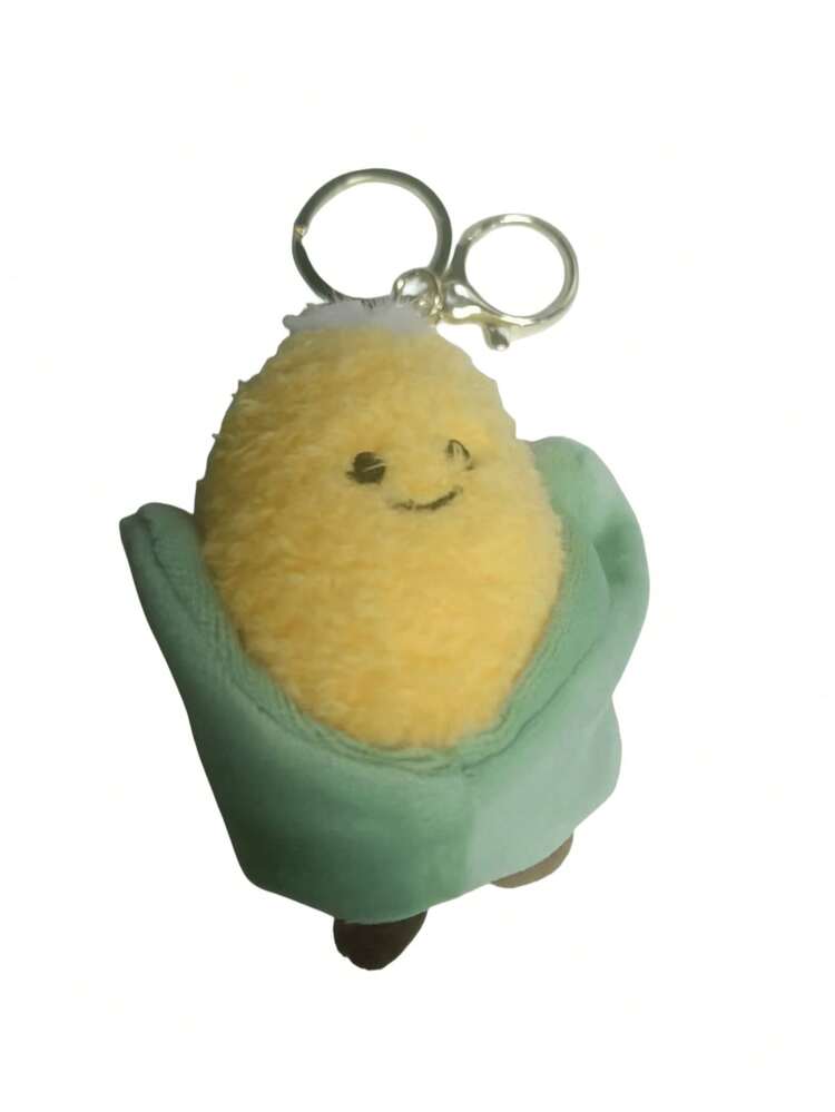 POKOJA LAND 1PC Adorable Vegetable-Themed Plush Keychain Set Creative Broccoli, Cabbage, Bamboo Shoot & Green Onion Shaped Charms, Multi-Functional Bag Accessory Car Keyring For Teens Adults - Cute Practical Decor, Fun Kitchen-Inspired Novelty Gift - Multicolor - View 10