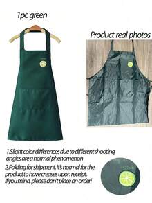 1pc/2pcs Waterproof & Oil Proof Kitchen Apron With Pocket, Unisex Adult Use,Kitchen,Bathroom,Home,Household Supplies - Multicolor - View 18