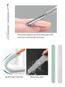 1件/2件/3件套手指形美甲卸甲碗 美甲工具 指甲边缘推棒/指甲边缘剥离器/凝胶指甲油卸除浸泡碗 三件套护理碗 适用于美甲沙龙 - 彩色 - 查看 5