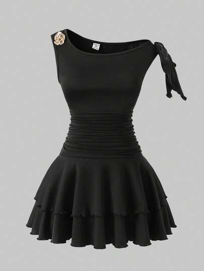 Vestido de estilo casual para adolescentes. Diseño suave y ligero, adecuado para la escuela, salidas diarias y uso cómodo, temporada de primavera.