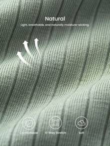 LUVLETTE 大码女士罗纹舒适100%纯棉基础经典长款睡衣家居服套装四季皆宜