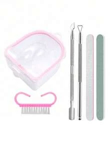 1件/2件/3件套手指形美甲卸甲碗 美甲工具 指甲边缘推棒/指甲边缘剥离器/凝胶指甲油卸除浸泡碗 三件套护理碗 适用于美甲沙龙 - 彩色 - 查看 10