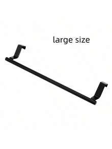 1pc/2pcs Stainless Steel Towel Rack, Over The Door Towel Hanger, Kitchen Accessories, Home Organization, No Drilling Cabinet Cloth Hanging Rack, Single Bar Kitchen Towel Holder - Multicolor - View 8