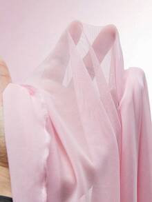 Amplova Đầm ngắn dáng lửng, eo xòe bất đối xứng, màu hồng xuyên thấu, mẫu mới năm 2026. - Hồng - Xem 16