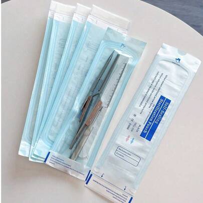 200个装，耐高温美甲工具消毒袋，多种尺寸自封消毒袋，一次性消毒收纳袋，适用于美甲工具、修脚工具、纹身工具、美甲用品、美甲工具、美甲艺术工具、返校季、美甲艺术、美甲贴片工具