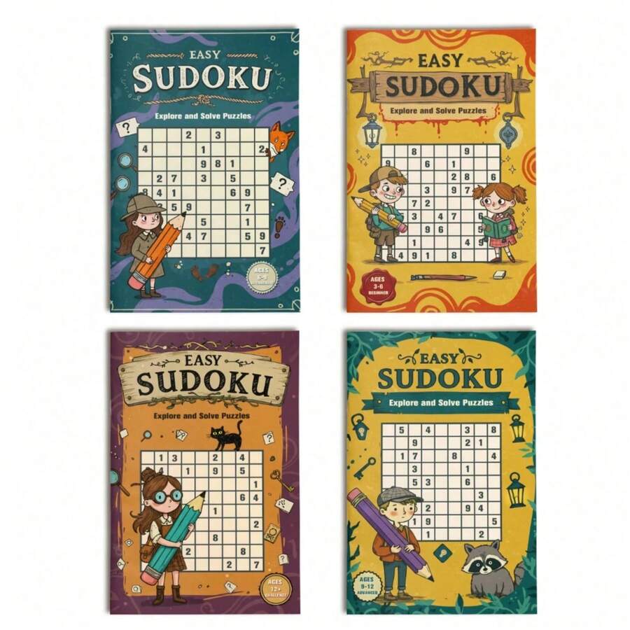 Sudoku Puzzle Book - A Fascinating And Challenging Mental Game With Multi-Level Difficulty, Which Helps To Train Concentration And Develop Logical Thinking Ability. It Is Also A Gift. - Sudoku - View 1