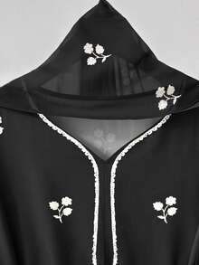 GlowEve Women's Fashion Casual Butterfly Print Long Sleeve Robe Dress With Matching Shawl, 2 Pieces Set, Spring/Summer - Multicolor - View 4