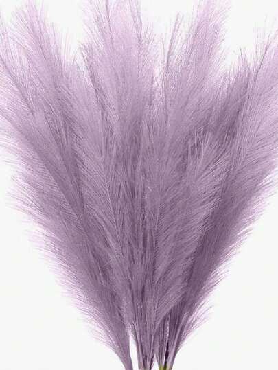 10pcs/20pcs- Artificial Reeds 55cm/21.65in High Fake Pampas Grass Faux Plume Branch For Floor Vase Filler, Home Kitchen Bohemian Decor, Room Decoration, Wedding Party Decoration, Valentine's Day Decoration (Light Purple), Valentine Day, Gift Gifts Birthday Graduation,Fall Decor,Autumn,Fake Plants