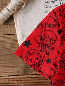 HARRY POTTER X SHEIN Young Boy Cartoon Figure Graphic Round Neck Short Sleeve T-Shirt