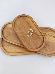 1/2pcs Acorn Wooden Tray, Long Oval, Rectangular Tray, Wooden Tray, Beauty Display Tray, Perfume Tray, Bathroom Tray, Tableware Wooden Tray, Cake Tray, Kitchen Tray, Birthday Display Rack, Garden Tray - Multiple Specifications - View 6