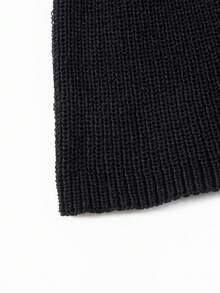 Glimmora Fashionable Sexy Deep V-Neck Backless Halter Knit Top - Black - View 4