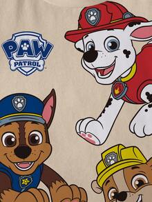 SHEIN | PAW Patrol Young Boy Cartoon Pattern Round Neck Short Sleeve T-Shirt - White - View 3