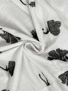 COSMINA 女士休闲宽松印花衬衫，适合日常通勤和度假穿着，春秋季款 - 白色 - 查看 7