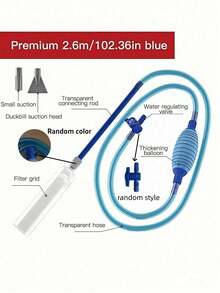 1 件套水族箱砂砾清洁器虹吸泵真空换水器鱼缸清洁套装带软管喷嘴适用于淡水海水鱼缸维护 - 彩色 - 查看 21