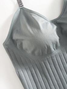 1 件大码女式纯色简约日常紧身衣