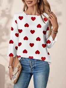 EMERY ROSE 女士夏季上衣，适合度假、外出、乡村音乐会等场合，可爱夏季上衣，适合乡村风格、情人节等场合。 - 彩色 - 查看 7