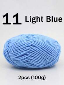 1/2股 5股混色乳白色腈纶纱线，50克/股，柔软中等粗细的针织纱线，适用于手工编织、钩编、DIY工艺品包袋、围巾，100%腈纶牛奶棉纱线 - 彩色 - 查看 45