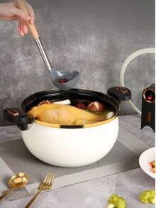 1pc 8l Capacity High-Quality Iron Pressure Cooker, Suitable For Induction Cookers And Gas Stoves. - Multicolor - View 5
