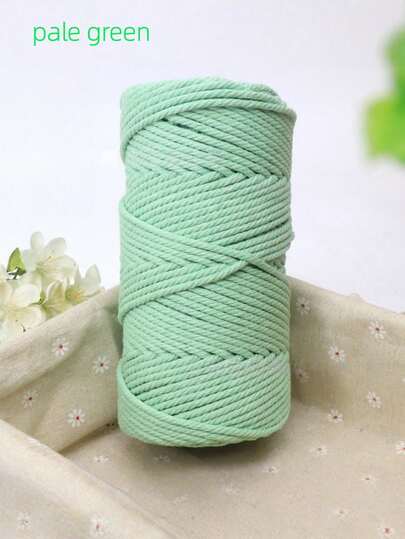 1 pieza 3mm 100m Cuerda de macramé para tejer a mano, cuerda decorativa, hilo para tapicería, kit de suministros de manualidades